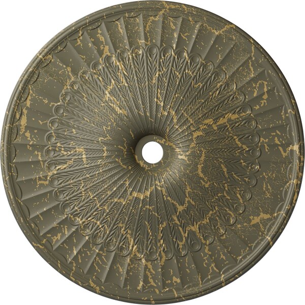 Ekena Millwork Galveston Ceiling Medallion (Canopies up to 5 7/8"), 51"OD x 3 5/8"ID x 3 3/8"P, Witch Hazel Crackle CM51GLWHC - main